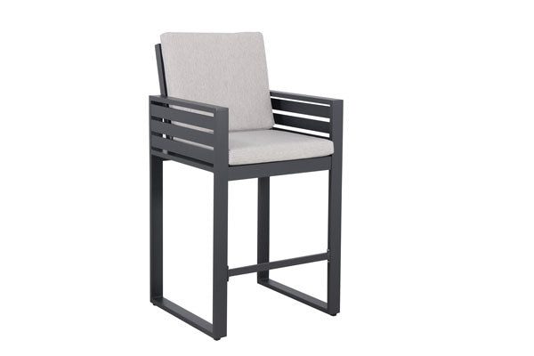Vanuatu Bar chair - GUNMETAL