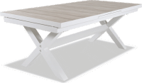 Justin Ceramic Auto Extension Table 2030/2635 x 1000 WHITE