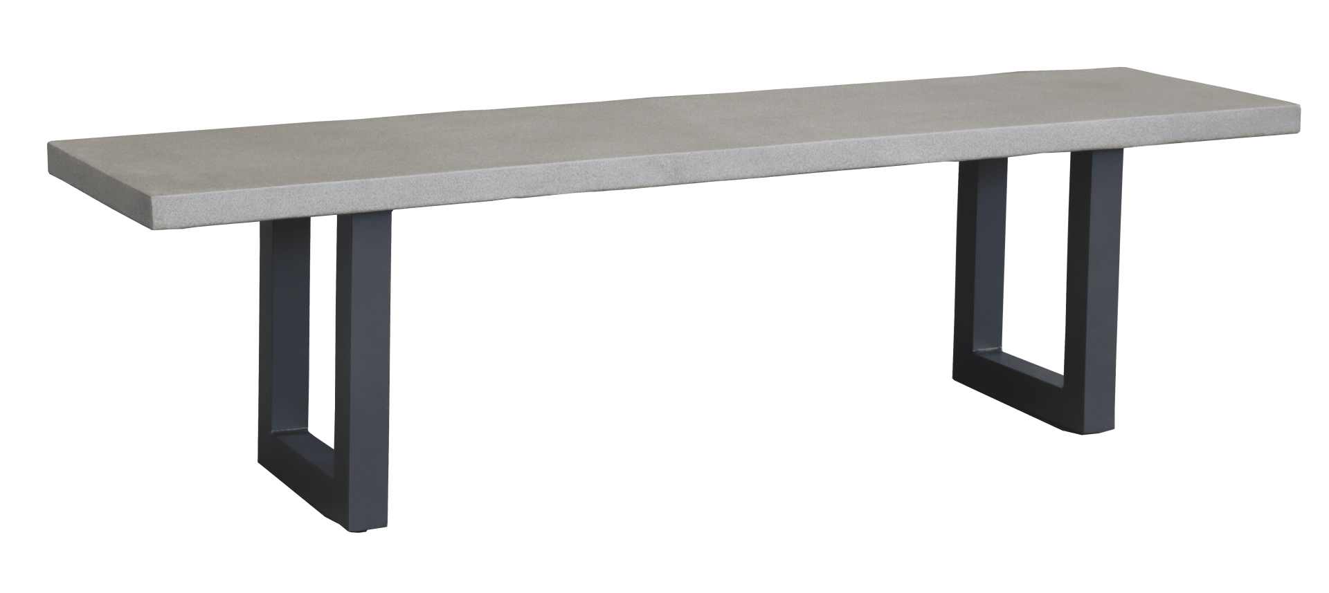 Portland 3pc Bench Set 2200 x 1000mm Table Gunmetal - Image 4