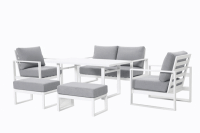 Torquay 6pc Double Cafe Set WHITE