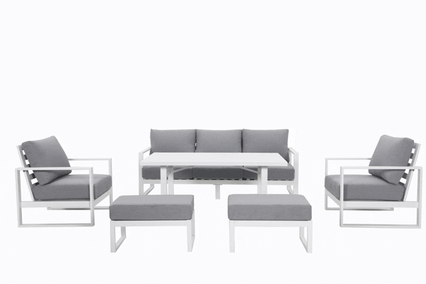 Torquay 6pc Triple Cafe Set White