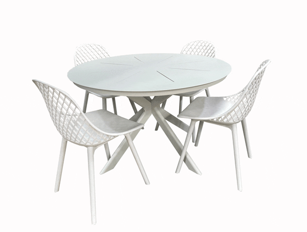 Rose -Selker 5pc Dining - White