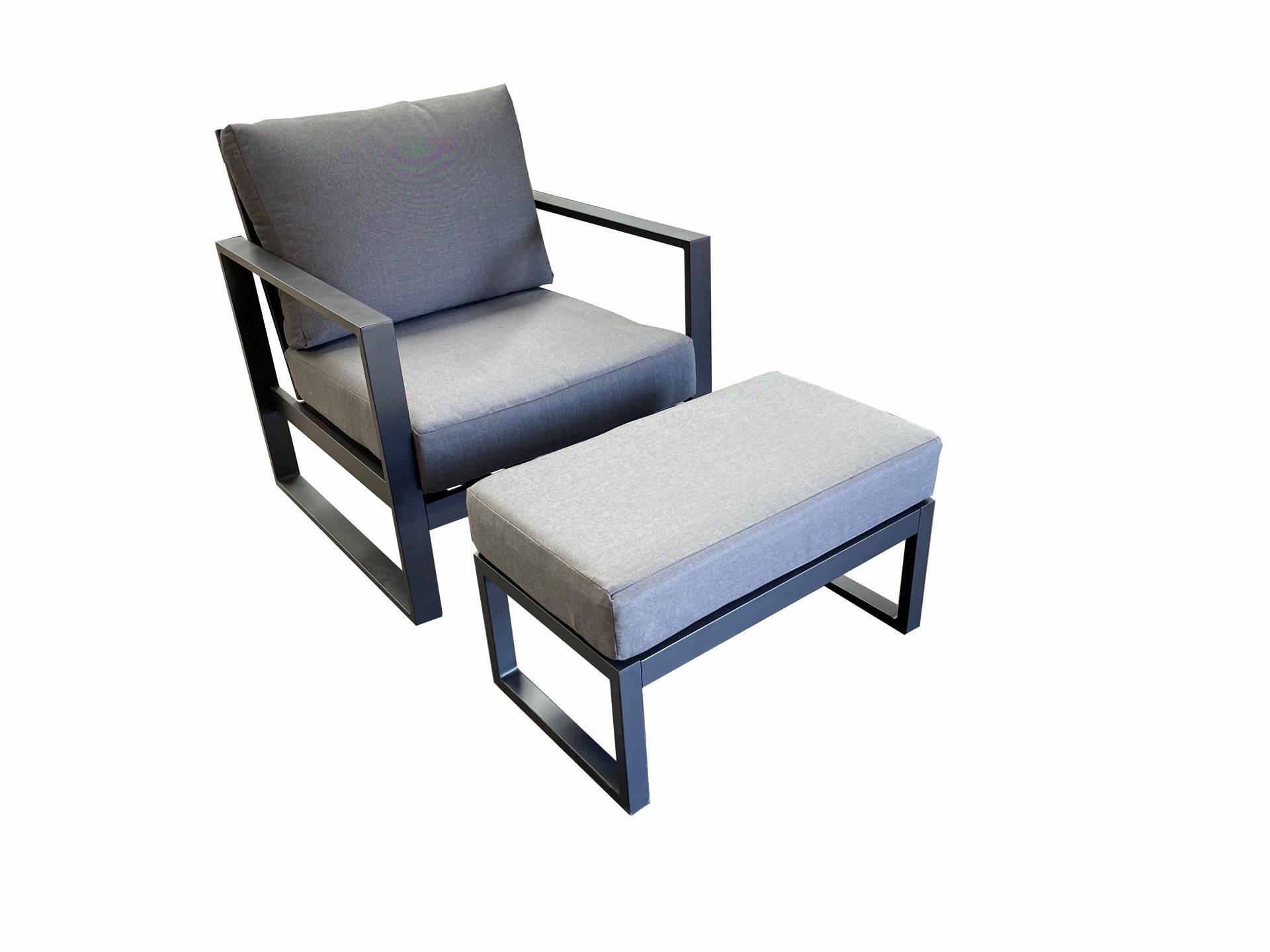 Torquay - Footstool 2pc Set Gunmetal