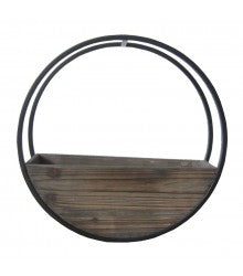 Circle Wall planter Brown Small