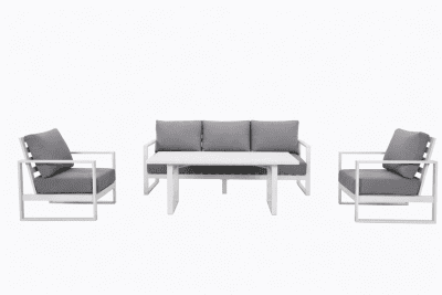 Torquay 4pc Triple Cafe Set White