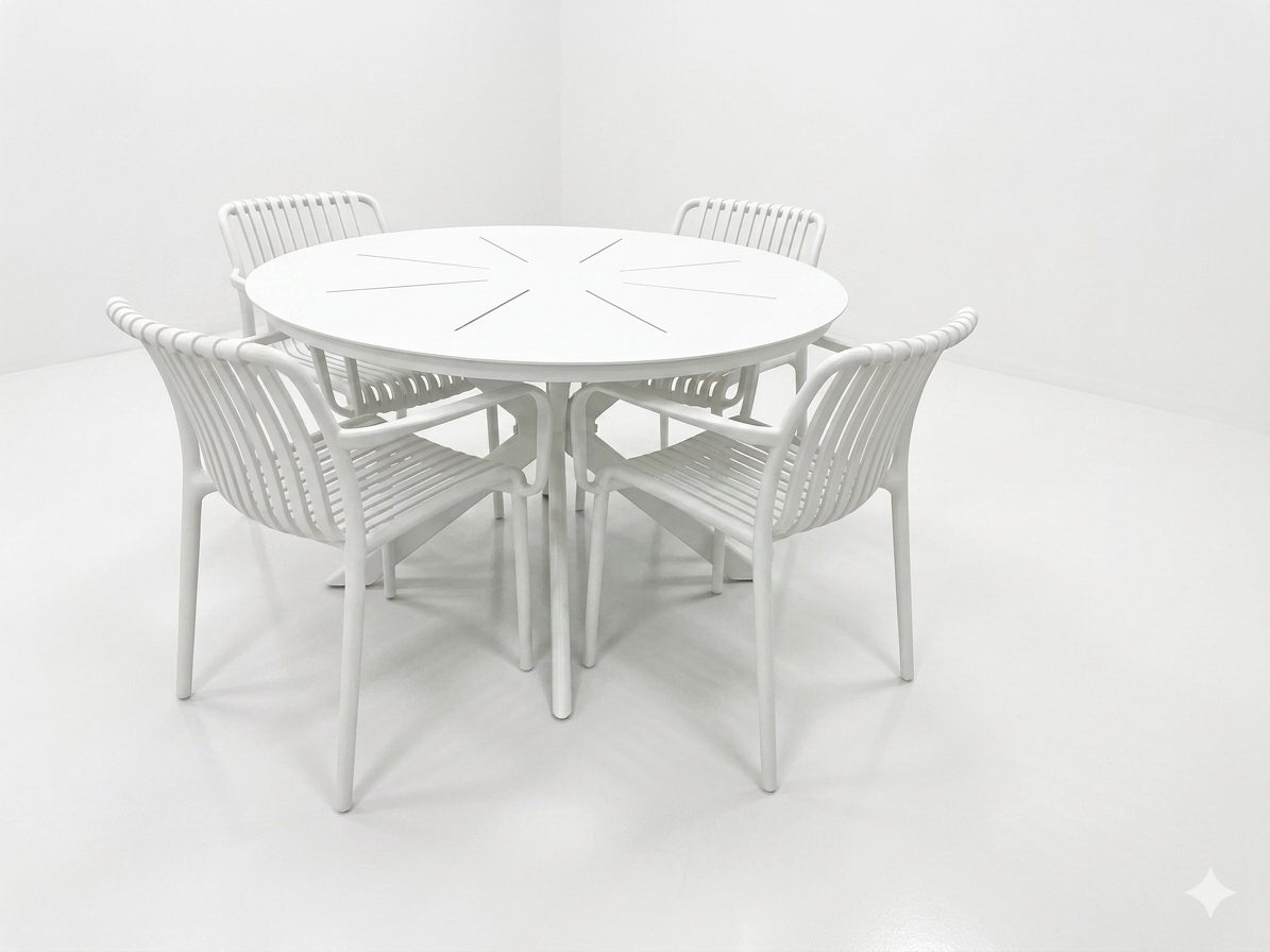 Voyage - Selker 5pc round set - White