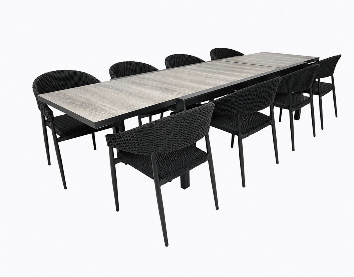 Woven-Justin 9pc Ceramic Extension Table