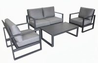 Torquay 4pc 2 Seat Sofa sofa's - GUNMETAL