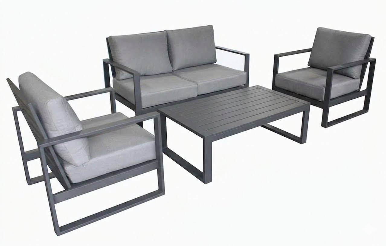 Torquay 4pc 2 Seat Sofa sofa's - GUNMETAL