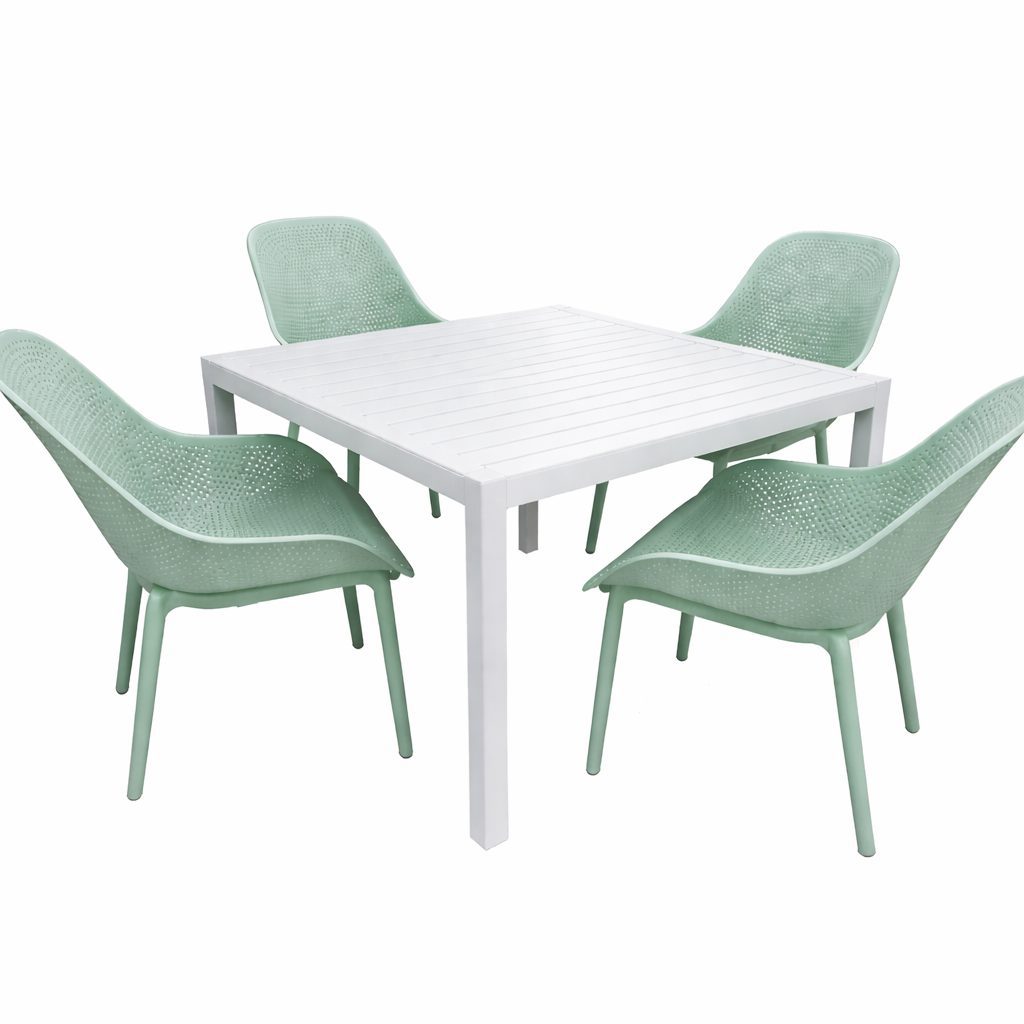Manhattan Low Dining sets / Avacado x 4 Dove Table